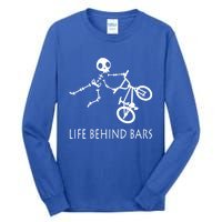 Life Behind Bars Bike Skeleton Bmx Biker Bicycle Rider Gift Tall Long Sleeve T-Shirt