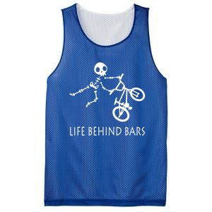 Life Behind Bars Bike Skeleton Bmx Biker Bicycle Rider Gift Mesh Reversible Basketball Jersey Tank