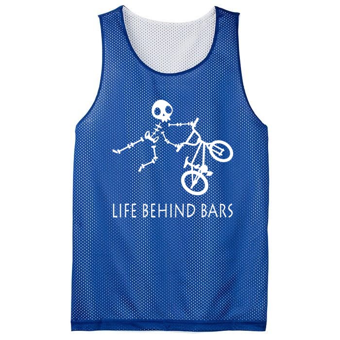 Life Behind Bars Bike Skeleton Bmx Biker Bicycle Rider Gift Mesh Reversible Basketball Jersey Tank