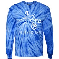 Life Behind Bars Bike Skeleton Bmx Biker Bicycle Rider Gift Tie-Dye Long Sleeve Shirt