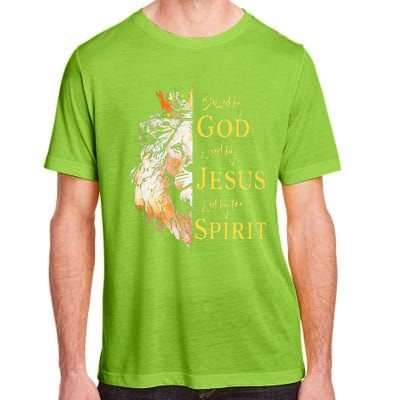 Lion Blessed By God Loved By Jesus Led Buy The Spirit Adult ChromaSoft Performance T-Shirt