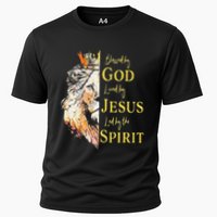 Lion Blessed By God Loved By Jesus Led Buy The Spirit Cooling Performance Crew T-Shirt