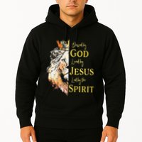 Lion Blessed By God Loved By Jesus Led Buy The Spirit Hoodie