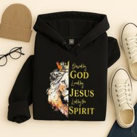 Lion Blessed By God Loved By Jesus Led Buy The Spirit Hoodie