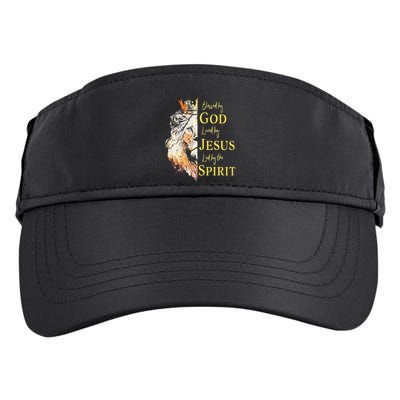 Lion Blessed By God Loved By Jesus Led Buy The Spirit Adult Drive Performance Visor