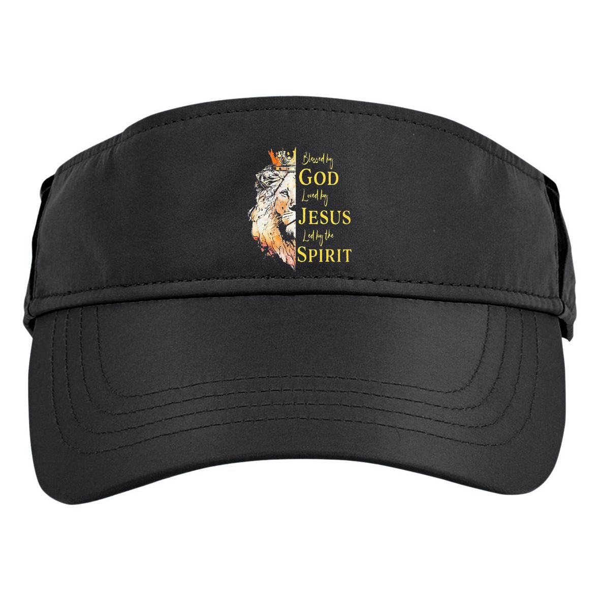 Lion Blessed By God Loved By Jesus Led Buy The Spirit Adult Drive Performance Visor