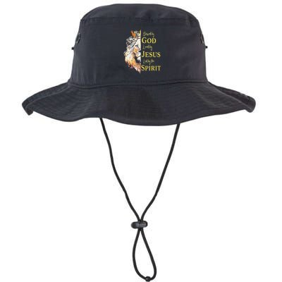 Lion Blessed By God Loved By Jesus Led Buy The Spirit Bucket Hat