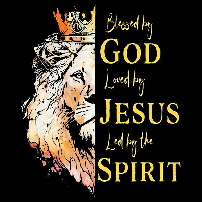 Lion Blessed By God Loved By Jesus Led Buy The Spirit Magnet