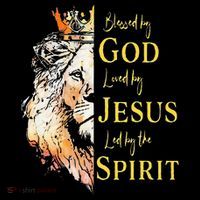 Lion Blessed By God Loved By Jesus Led Buy The Spirit Premium T-Shirt