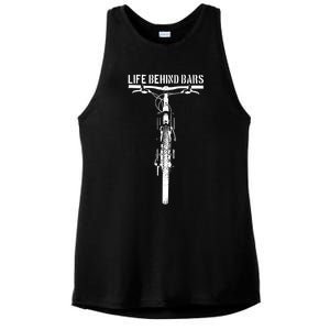 Life Behind Bars, Bicycle, Bicycling, Bike, Cycling Lovers Ladies PosiCharge Tri-Blend Wicking Tank