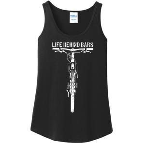 Life Behind Bars, Bicycle, Bicycling, Bike, Cycling Lovers Ladies Essential Tank