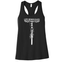 Life Behind Bars, Bicycle, Bicycling, Bike, Cycling Lovers Women's Racerback Tank