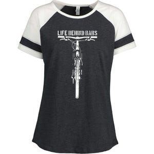 Life Behind Bars, Bicycle, Bicycling, Bike, Cycling Lovers Enza Ladies Jersey Colorblock Tee