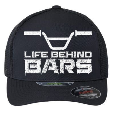 Life Behind Bars Bmx Gift Flexfit Unipanel Trucker Cap