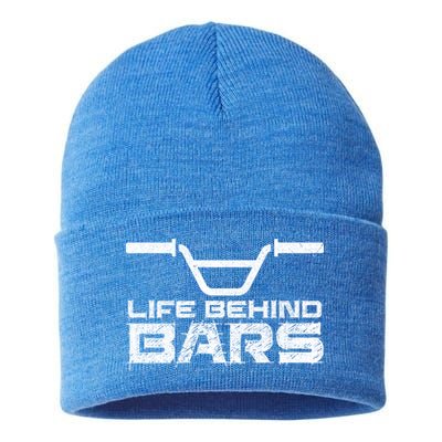 Life Behind Bars Bmx Gift Sustainable Knit Beanie