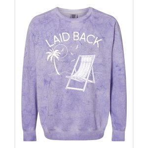 Laid Back Beach Vacation Time Colorblast Crewneck Sweatshirt