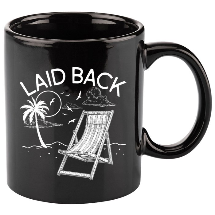 Laid Back Beach Vacation Time 11oz C Handle Ceramic Mug