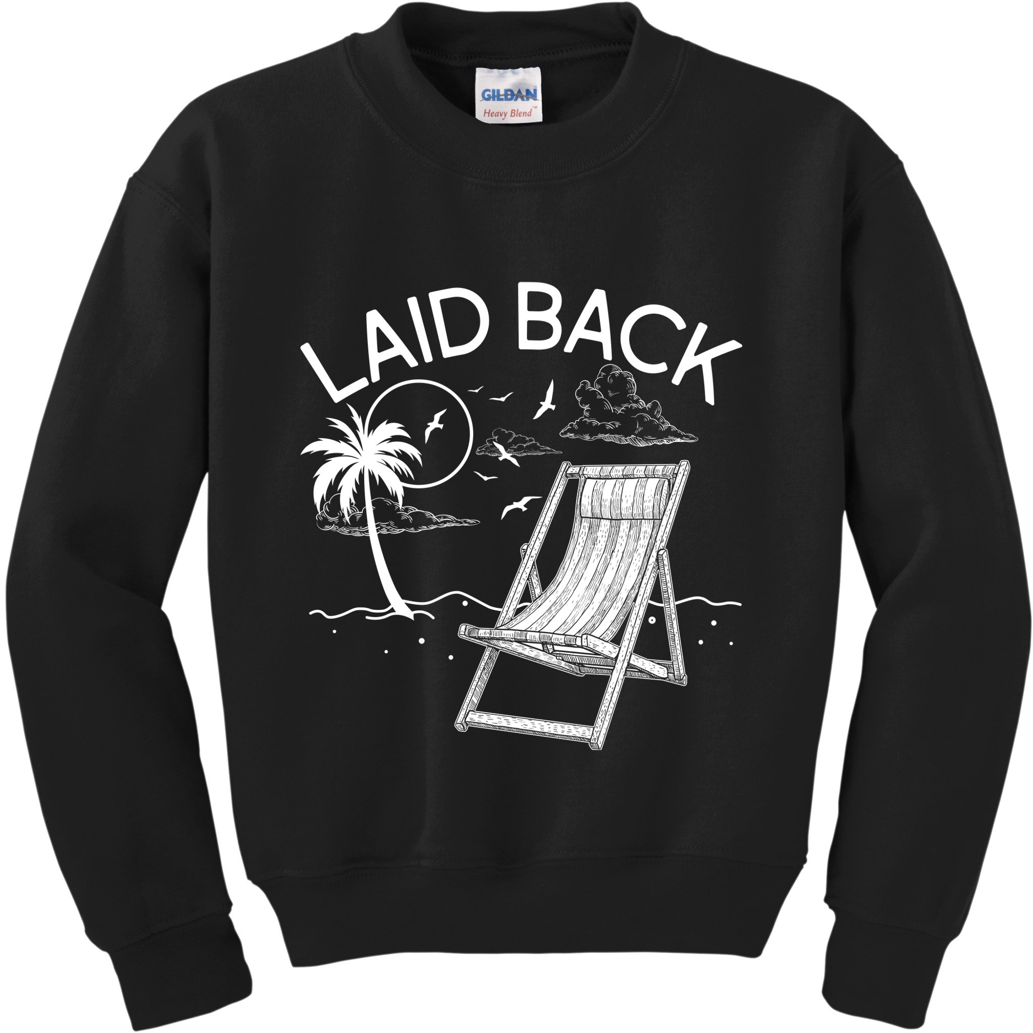 Laid Back Beach Vacation Time Kids Sweatshirt