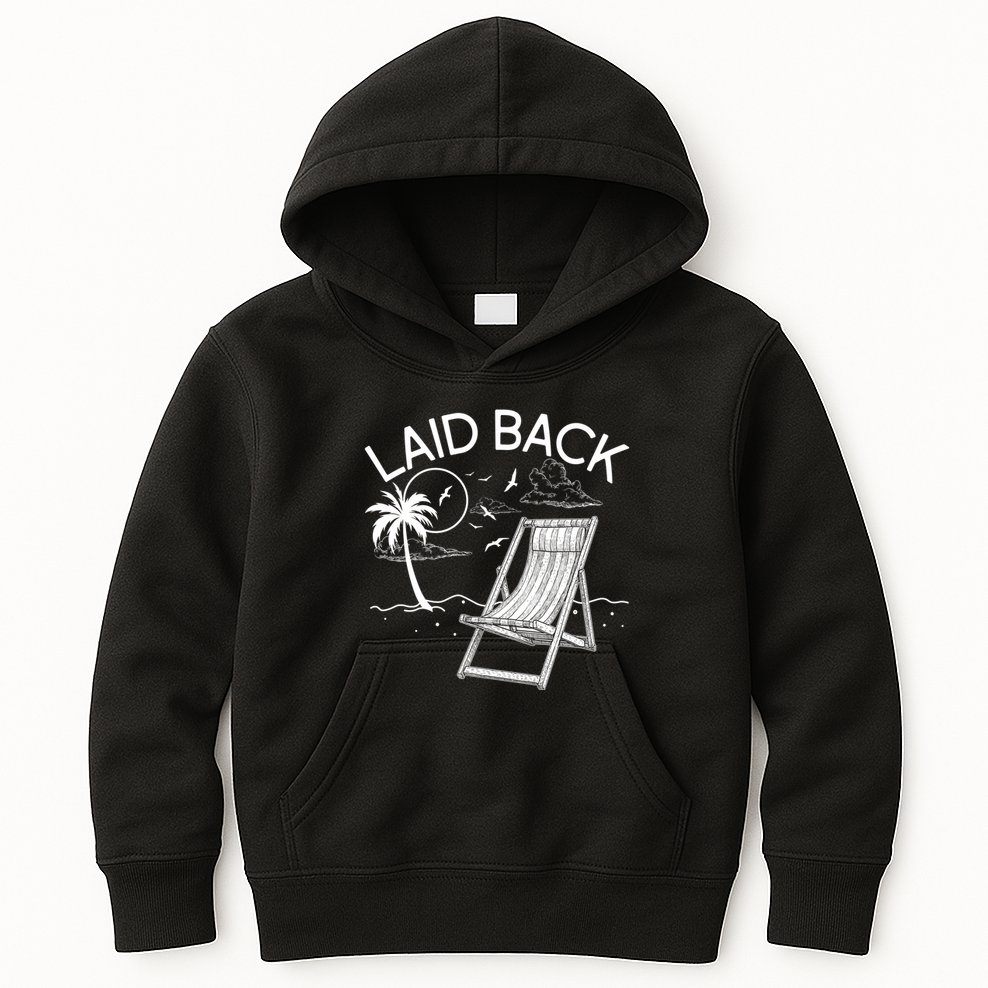 Laid Back Beach Vacation Time Kids Hoodie