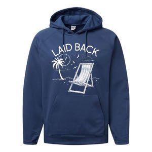 Laid Back Beach Vacation Time Performance Fleece Hoodie