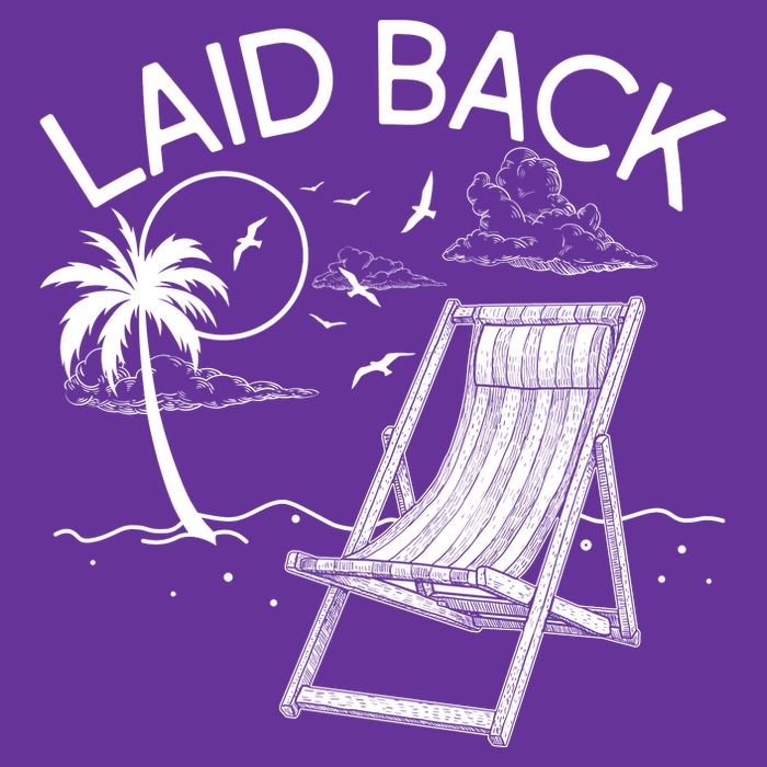 Laid Back Beach Vacation Time Button