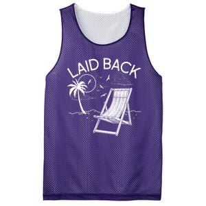 Laid Back Beach Vacation Time Mesh Reversible Basketball Jersey Tank