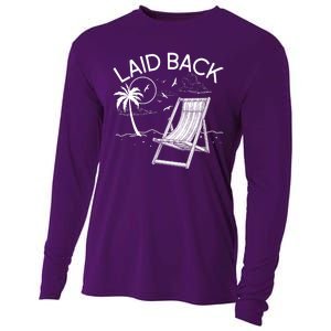 Laid Back Beach Vacation Time Cooling Performance Long Sleeve Crew