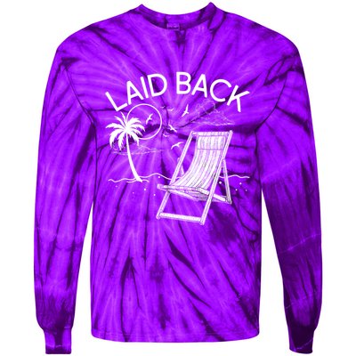 Laid Back Beach Vacation Time Tie-Dye Long Sleeve Shirt