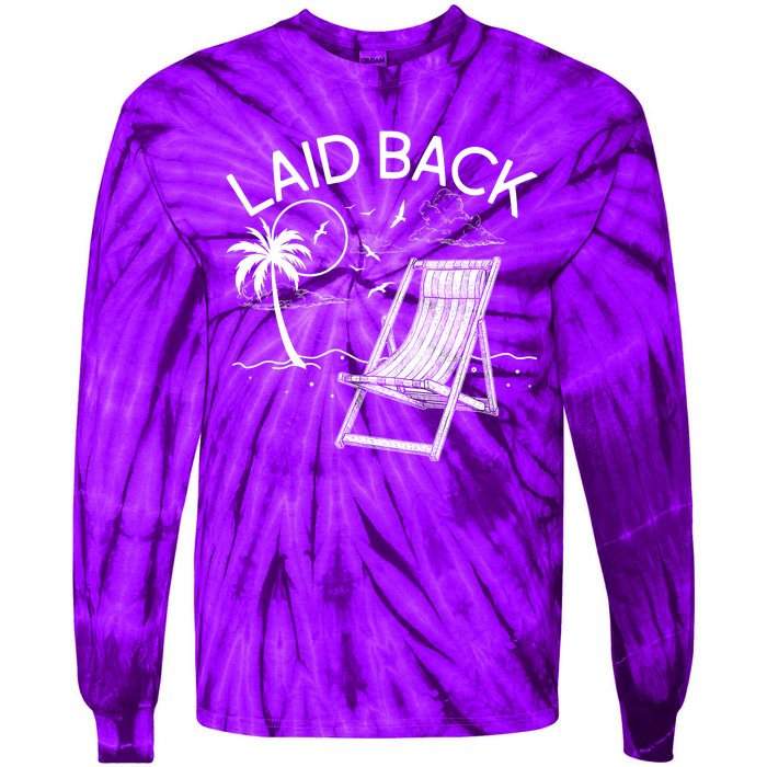 Laid Back Beach Vacation Time Tie-Dye Long Sleeve Shirt