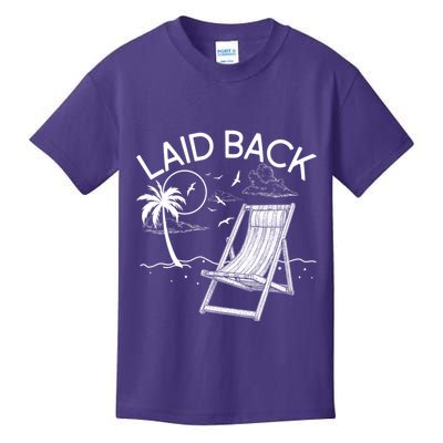 Laid Back Beach Vacation Time Kids T-Shirt