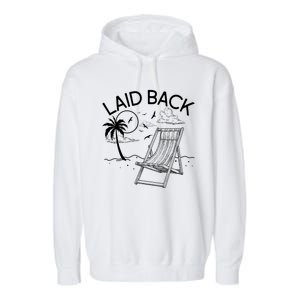 Laid Back Beach Vacation Time Garment-Dyed Fleece Hoodie