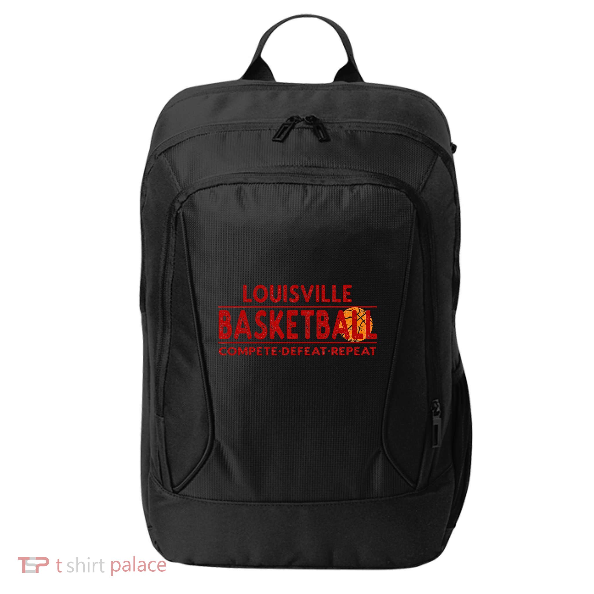Louisville Basketball Compete Defeat Repeat City Backpack
