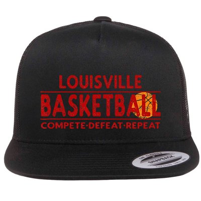 Louisville Basketball Compete Defeat Repeat Flatbill Hat