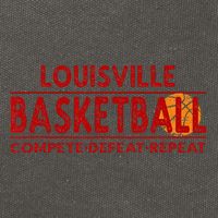Louisville Basketball Compete Defeat Repeat Cotton Canvas Backpack