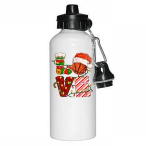 Love Basketball Christmas Basketball Player Xmas Party Gift Aluminum Water Bottle