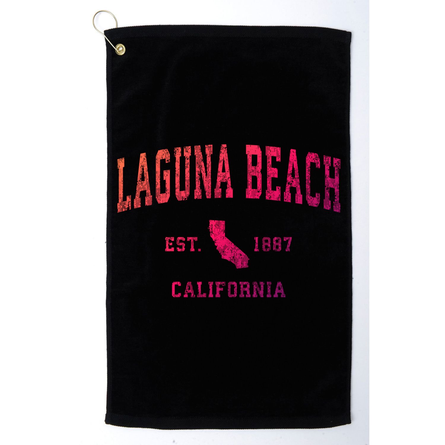 Laguna Beach California Ca Vintage Athletic Sports Design Funny Gift Golf Towel