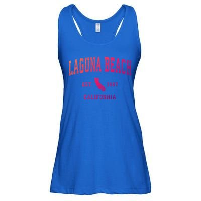 Laguna Beach California Ca Vintage Athletic Sports Design Funny Gift Ladies Essential Flowy Tank