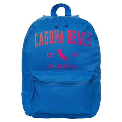 Laguna Beach California Ca Vintage Athletic Sports Design Funny Gift 16 in Basic Backpack