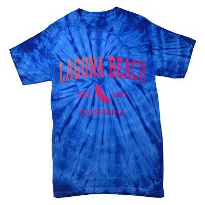 Laguna Beach California Ca Vintage Athletic Sports Design Funny Gift Tie-Dye T-Shirt