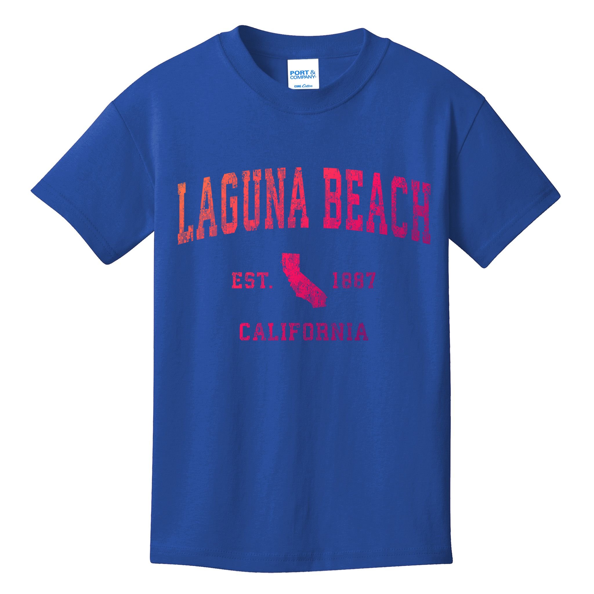 Laguna Beach California Ca Vintage Athletic Sports Design Funny Gift Kids T-Shirt