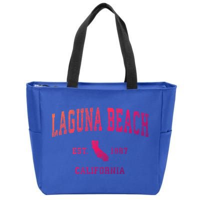 Laguna Beach California Ca Vintage Athletic Sports Design Funny Gift Zip Tote Bag