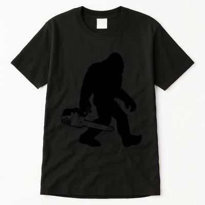 Lumberjack Bigfoot Chainsaw Sasquatch Logger Funny Tall T-Shirt