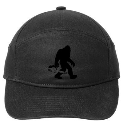 Lumberjack Bigfoot Chainsaw Sasquatch Logger Funny 7-Panel Snapback Hat