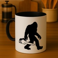 Lumberjack Bigfoot Chainsaw Sasquatch Logger Funny Mug