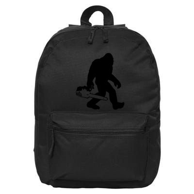 Lumberjack Bigfoot Chainsaw Sasquatch Logger Funny 16 in Basic Backpack