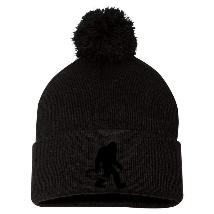 Lumberjack Bigfoot Chainsaw Sasquatch Logger Funny Pom Pom 12in Knit Beanie