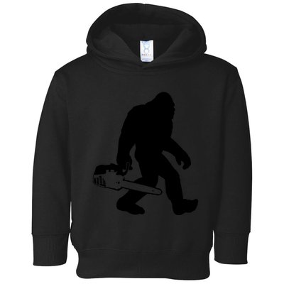 Lumberjack Bigfoot Chainsaw Sasquatch Logger Funny Toddler Hoodie