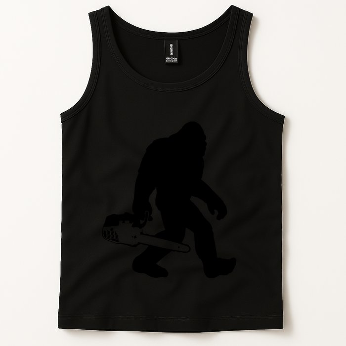 Lumberjack Bigfoot Chainsaw Sasquatch Logger Funny Tank Top