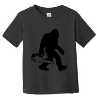Lumberjack Bigfoot Chainsaw Sasquatch Logger Funny Toddler T-Shirt