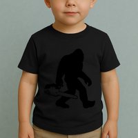Lumberjack Bigfoot Chainsaw Sasquatch Logger Funny Toddler T-Shirt